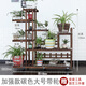 華觀家居（Home Giving Furniture）可移動手推花架實木多層落地式花盆架子木質(zhì)盆景陽臺客廳室內(nèi)多肉 加強(qiáng)款碳色大號帶輪