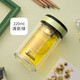 希諾（heenoor）雙層玻璃杯男女士便攜水杯帶過(guò)濾耐熱花茶杯可愛(ài)創(chuàng  )意女神杯子 中號矮胖型9752 220ML清新綠