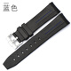 泊格適用勞力士表帶 黑水鬼綠水鬼手表鏈 弧形潛水GMT硅膠表帶男20mm 藍色-銀色扣 20mm