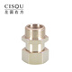 左圓右方（CISQU）6分內絲轉4分內外絲變徑活接直接加長(cháng)延長(cháng)黃銅接頭 6分內外牙活接