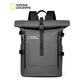 國家地理男士背包旅行通勤電腦包國家地理防水戶(hù)外登山包大容量17寸可擴容 灰色--國家地理 16寸
