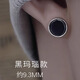 AWDAS999純銀黑瑪瑙耳釘男生潮酷個(gè)性耳飾小眾設(shè)計(jì)感紫砂石養(yǎng)耳洞耳棒 【S999銀】黑瑪瑙耳釘一對(duì)-大款