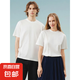 短袖T恤男冰棉圓領(lǐng)印花寬松情侶款T25-601FS 白色 2XL （建議160-175斤）
