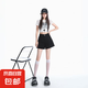 2025夏季新款夏天多巴胺牛仔短褲 時(shí)尚百搭高腰a字包臀辣妹熱褲 HYS H9813輕奢黑 XS