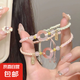 桃之夭夭平安紅繩手鏈少女配色送閨蜜高顏值喜樂手工編繩情侶手繩 桃之夭夭粉色+綠色【情侶一對】