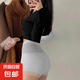 咖啡因收腹內(nèi)褲女束腰提臀高腰紫杉醇底襠女士三角褲 S咖啡因 藍(lán)色 1條 均碼 （80-150斤）