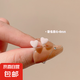 彩色生物陶瓷養(yǎng)耳釘簡約甜美可愛陶瓷耳釘女耳飾睡覺免摘全瓷耳棒 愛心粉色6MM【1對(duì)裝】