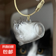 日系透明貓毛收納盒吊飾扭蛋貓咪毛發(fā)存放膠囊扭蛋包桌面擺件 貓毛收納鑰匙扣【透明小胖貓】
