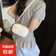 女士斜挎包小眾設(shè)計純色百搭單肩包 白色