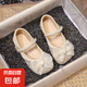 女童小皮鞋夏季新款兒童鞋寶寶單鞋春秋小女孩大童軟底水晶公主鞋 【米白色】左右童鞋&ZY-0588 24 碼內(nèi)長(zhǎng)14.9厘米