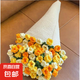 玫瑰花束手織毯子DIY鉤織材料包毛線團(tuán)編織花朵毛毯 三色+米白鈴蘭花毯 【材料包】 1個(gè) 材料包京選純棉材質(zhì)