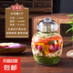 四川泡菜壇子家用玻璃罐密封罐咸菜罐腌制酸菜專用罐子老式腌菜缸 3斤【加厚新款花紋】