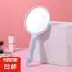 新款迷你銀杏葉手持鏡圓形手柄鏡高清化妝鏡塑料小鏡子女生發(fā)飾 手柄鏡北歐藍 1個