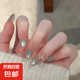 夏季漸變ins玻璃珠貓眼手工穿戴甲高級(jí)立體蝴蝶溫柔顯白美甲貼片 夏日蝴蝶（短橢圓17mm左右） 1件 S(常規(guī)手/手不大不小/第一次試）