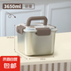 加厚不銹鋼方形味盅果醬盆四方盆食品佐料調(diào)料盒帶蓋密封保鮮盒子 深棕色 3650ml