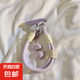 可愛創(chuàng)意云朵星星可愛卡通掛飾手機掛繩腕帶鑰匙扣掛件 云朵鑰匙扣-紫云-1個