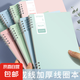 不硌手筆記本本子線圈本 簡約日記本大學(xué)生考研練習(xí)本 螺旋本加厚記事本錯題摘抄本 A5淺色系-1本裝（共120頁）