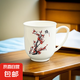 白色陶瓷杯馬克杯茶杯咖啡杯禮物水杯陶瓷杯泡面碗玻璃杯伴手禮陶 白色青花馬克杯一個裝