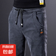 干活穿的褲子男耐磨寬松彈力春秋工地防撕裂牛仔工作服勞保工作褲 K3灰色【高質(zhì)量】 2XL 【135-150斤】