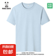 熊貓小惡魔（PANDA ADEVIL）夏季純棉男女寬松休閑短袖T恤情侶潮 淺藍色 L 125-140斤
