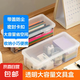 多功能文具盒筆盒收納盒 透明桌面收納神器帶蓋收納箱ins風(fēng) 書桌化妝品配件家用收納 透明文具盒【1個裝】