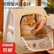 寵物貓用品貓包外出便攜寵物背包外出包貓咪雙肩書包大容量太空 米白貓胡須-適12斤內(nèi)