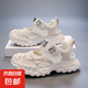 女童夏季新款涼鞋公主鞋軟底包頭輕便魔術(shù)貼透氣網(wǎng)面鞋中大童童鞋 米白色 YY-2001 37 內(nèi)長23cm