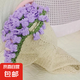 玫瑰花束毯子手工編織diy材料包毛線團(tuán)鉤織花朵毛毯花勾針鈴蘭花 紫色藍(lán)鈴花毯9團(tuán)線送工具教程