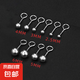 S999純銀豆豆耳釘女簡(jiǎn)約免摘彎鉤耳環(huán)磨砂圓珠迷你養(yǎng)耳洞耳飾 【圓珠彎鉤】 S999銀色【4mm】
