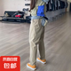 藏藍(lán)色小腳錐形沖鋒褲男女款散步工裝褲休閑美式戶外登山運(yùn)動褲子 布丁C634卡其色 3XL 【160-180斤】