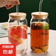 出口轉(zhuǎn)內(nèi)銷 高顏值透明高硼硅耐高溫玻璃杯可樂杯木蓋吸管飲料杯 透明色可樂杯 500ml 1只