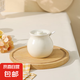豬油罐家用廚房耐高溫調(diào)料罐帶蓋辣椒油罐辣子罐油鹽罐調(diào)味罐 【單身貴族】小號奶白400ml