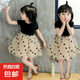 【女童夏裝連衣裙】2025新款韓版小寶寶幼兒童洋氣潮公主網(wǎng)紗裙子 黑色五角星裙子 120 cm