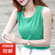 純棉圓領(lǐng)寬松背心2025春夏新款無(wú)袖外穿打底衫休閑女士薄款上衣潮 099-湖綠色 XL 建議120-135斤左右