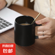 簡約咖啡杯時尚杯子陶瓷經(jīng)典馬克杯牛奶杯早餐杯沖泡杯辦公家用 馬克杯黑色 4-1 單杯