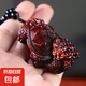 紫檀木雕貔貅財(cái)神吊墜掛件汽車裝飾鑰匙扣木質(zhì)文玩工藝品高檔禮物 【龍龜】