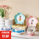 迪士尼陶瓷碗盤(pán)餐具套裝高顏值女生兒童家用精致餐具飯碗面碗湯盤(pán) 唐老鴨描金飯碗 1件套