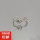 極簡(jiǎn)ins銀色女款戒指小眾甜心扭紋編織戒指愛(ài)心戒指簡(jiǎn)約指環(huán) 藤蔓愛(ài)心戒指