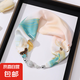 粉色仿絲絲巾磁吸扣項(xiàng)鏈吊墜多巴胺穿搭春秋護(hù)頸椎女小領(lǐng)巾搭襯衫 PC3611-藍(lán)粉仙鶴