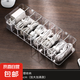 8格數(shù)據(jù)線收納盒文件文具桌面收納盒帶蓋電源充電線手機(jī)充電器整理集線繞線器桌面理線盒 【送綁線帶*24】8格收納盒3個(gè)