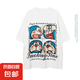 220克純棉哆啦A夢(mèng)短袖t恤男夏潮牌小眾寬松情侶五分袖上衣B701YL 1733哆啦A夢(mèng)#白色 L