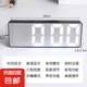 夜光鏡面時(shí)鐘裝內(nèi)置usb線(xiàn)擺臺(tái)式擺件led數(shù)字顯示多功能實(shí)用家用生活必需品 桌面鬧鐘-黑殼鏡面白燈-1個(gè)
