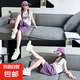 女童套裝2025新款夏季童裝洋氣上衣T恤+短褲中大童運(yùn)動(dòng)休閑兩件套 紫色 套裝（無袖上衣+短褲） 150 （建議140以內(nèi)）