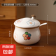 耐高溫裝豬油罐壇子陶瓷廚房調(diào)味瓶家用鹽罐油潑辣子罐大容量 手繪豬油罐【小號】七彩花 600ml