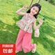 女童夏季套裝2025新氣洋氣兒童衣服1-3短袖小女孩夏裝兩件套3-6歲 圖片色 薄款 140 cm