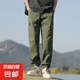 【安德瑪制造商】束腳工裝褲速干拉鏈松緊腰帶抽繩防風(fēng)防水長(zhǎng)褲 淺綠 XL