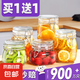 夸克玻璃密封罐食品級(jí)泡酒專用瓶子泡菜壇子腌咸菜容器蜂蜜儲(chǔ)物罐 【加厚款】圓500ml（2個(gè)）