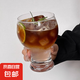 高顏值ins風(fēng)寬口玻璃冷飲美式咖啡杯果汁杯拿鐵杯啤酒杯威士忌杯 收腰飲品杯-1只