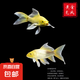 黃金龍鳳錦鯉白金烏金錦鯉大型觀賞魚好養(yǎng)耐活淡水金魚活魚草金魚 【6-8cm】黃金龍鳳錦鯉3條