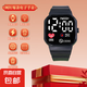 熱銷(xiāo)款炫酷學(xué)生黨韓版森系運動(dòng)愛(ài)心方塊LED電子手表ins初高中生女 J31黑色